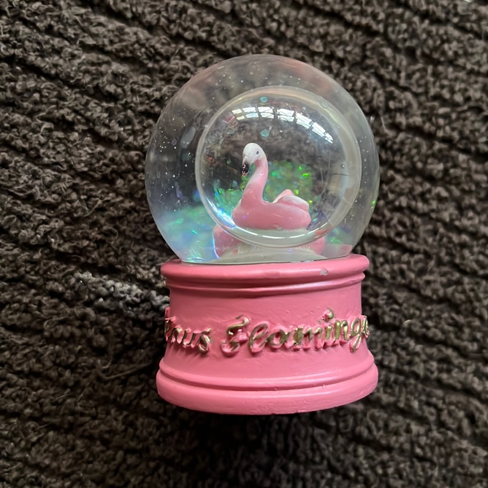 Fabulous Flamingo 🦩 Mini Snow Globe